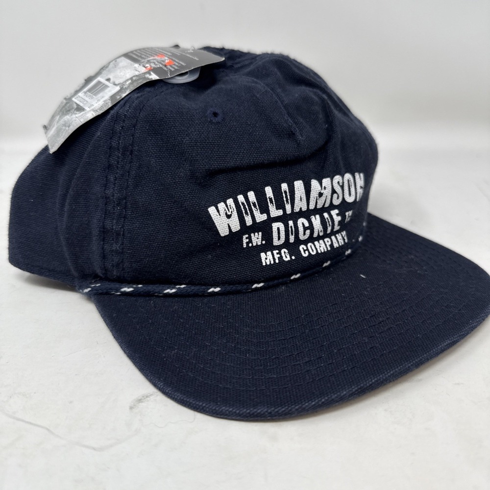 Dickies Williamson-Dickie Mfg Co Logo Blue Hat Cap Canvas Adult Baseball Cap